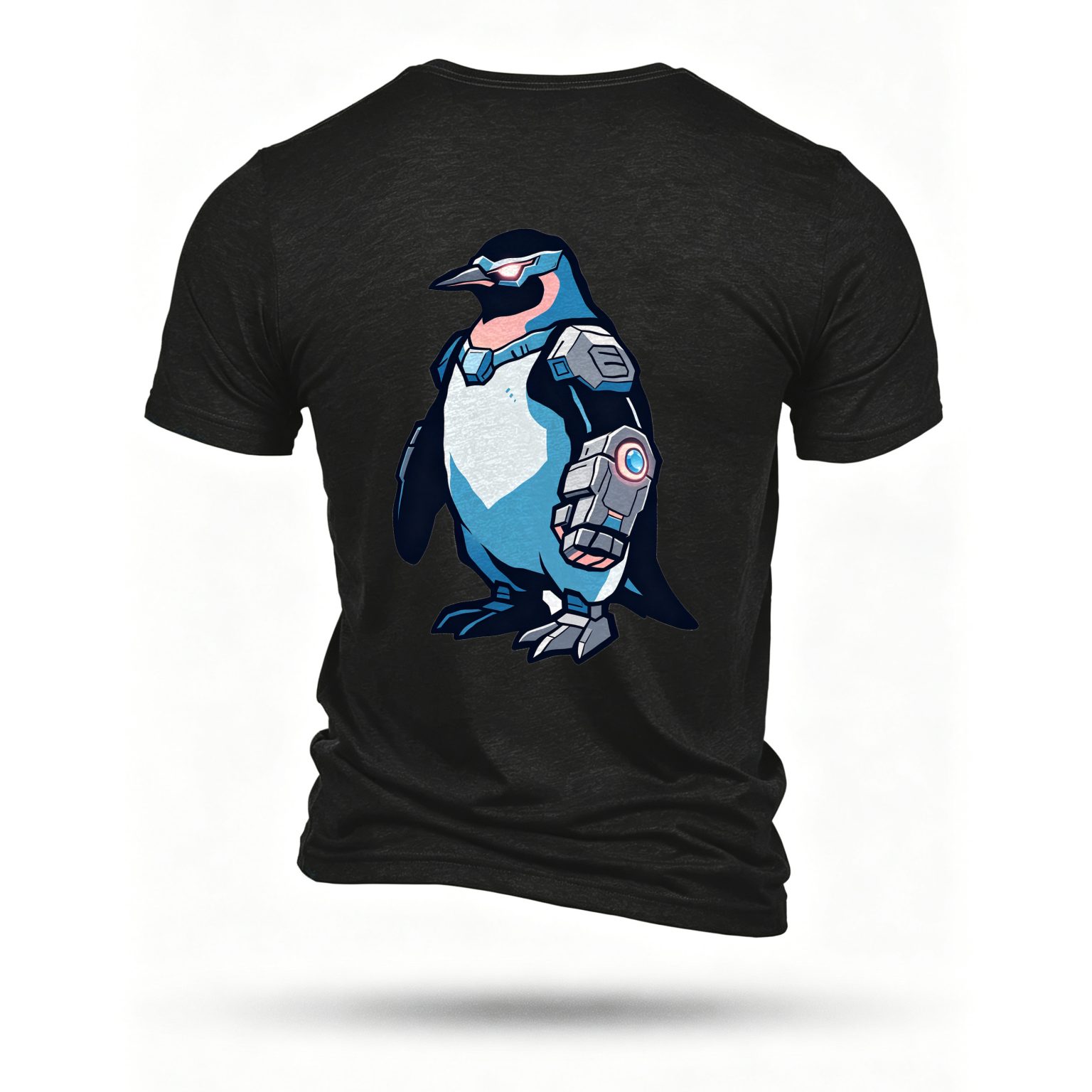 Black T-shirt, back print