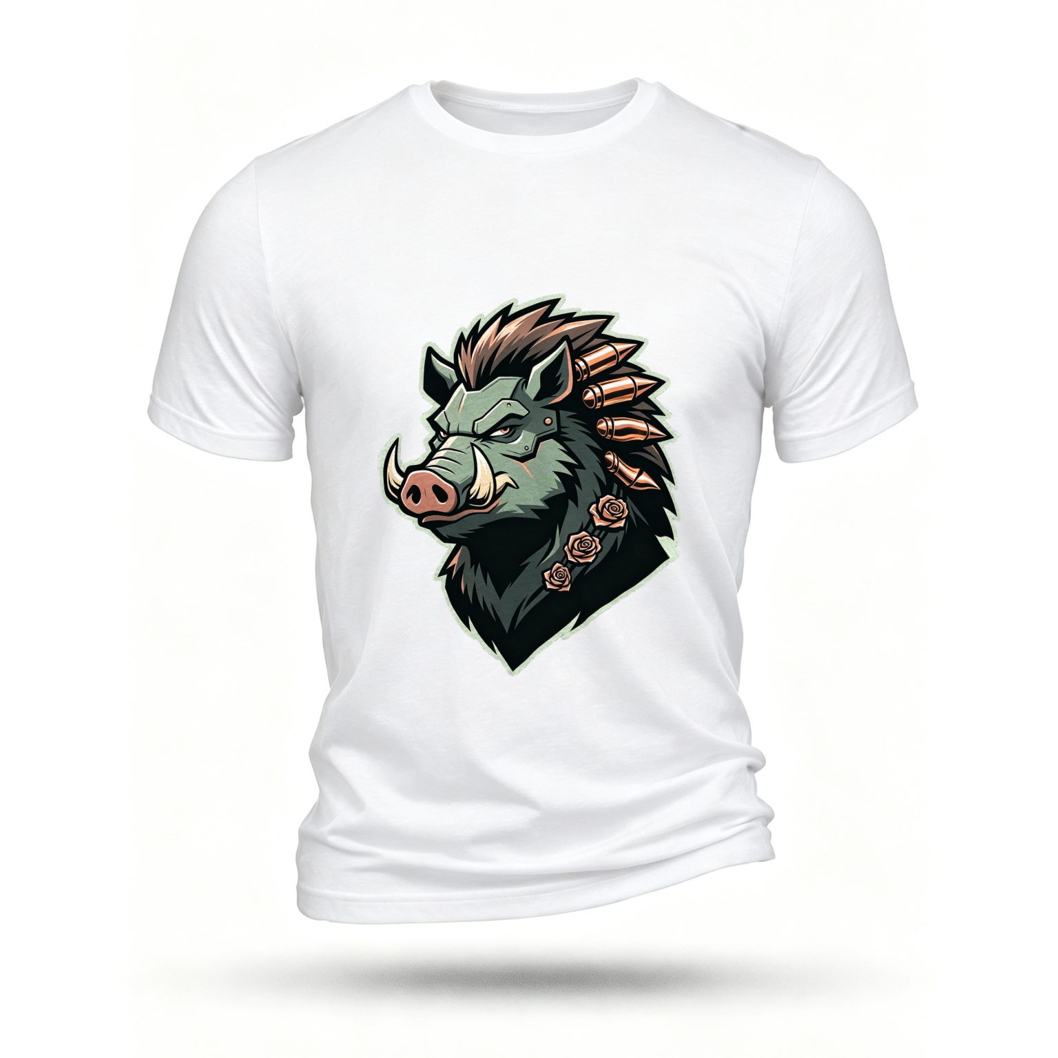 White T-shirt, front print