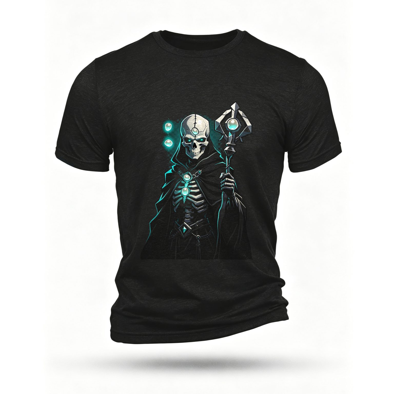 Black T-shirt, front print