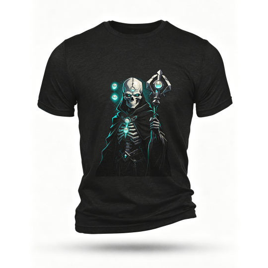Black T-shirt, front print