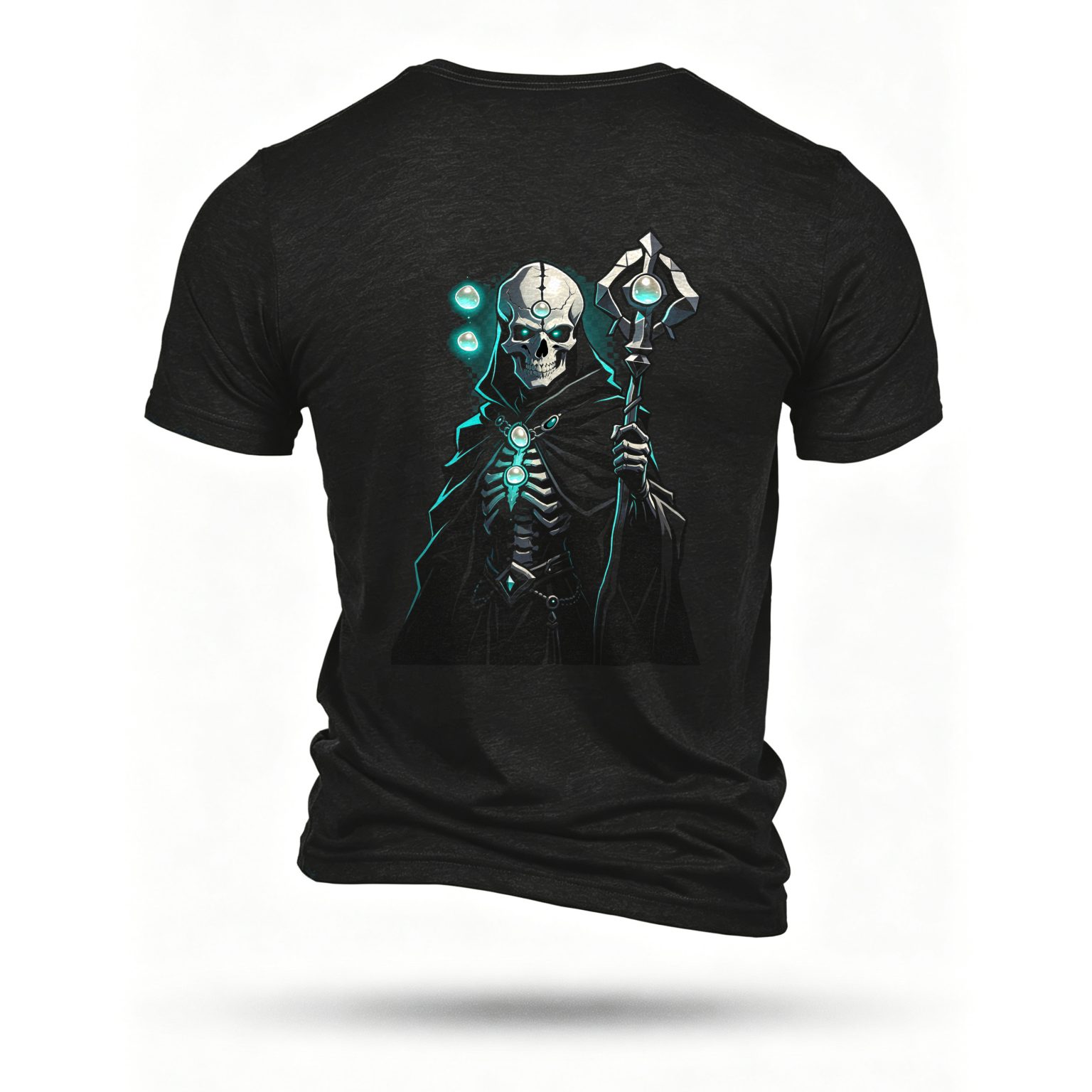Black T-shirt, back print
