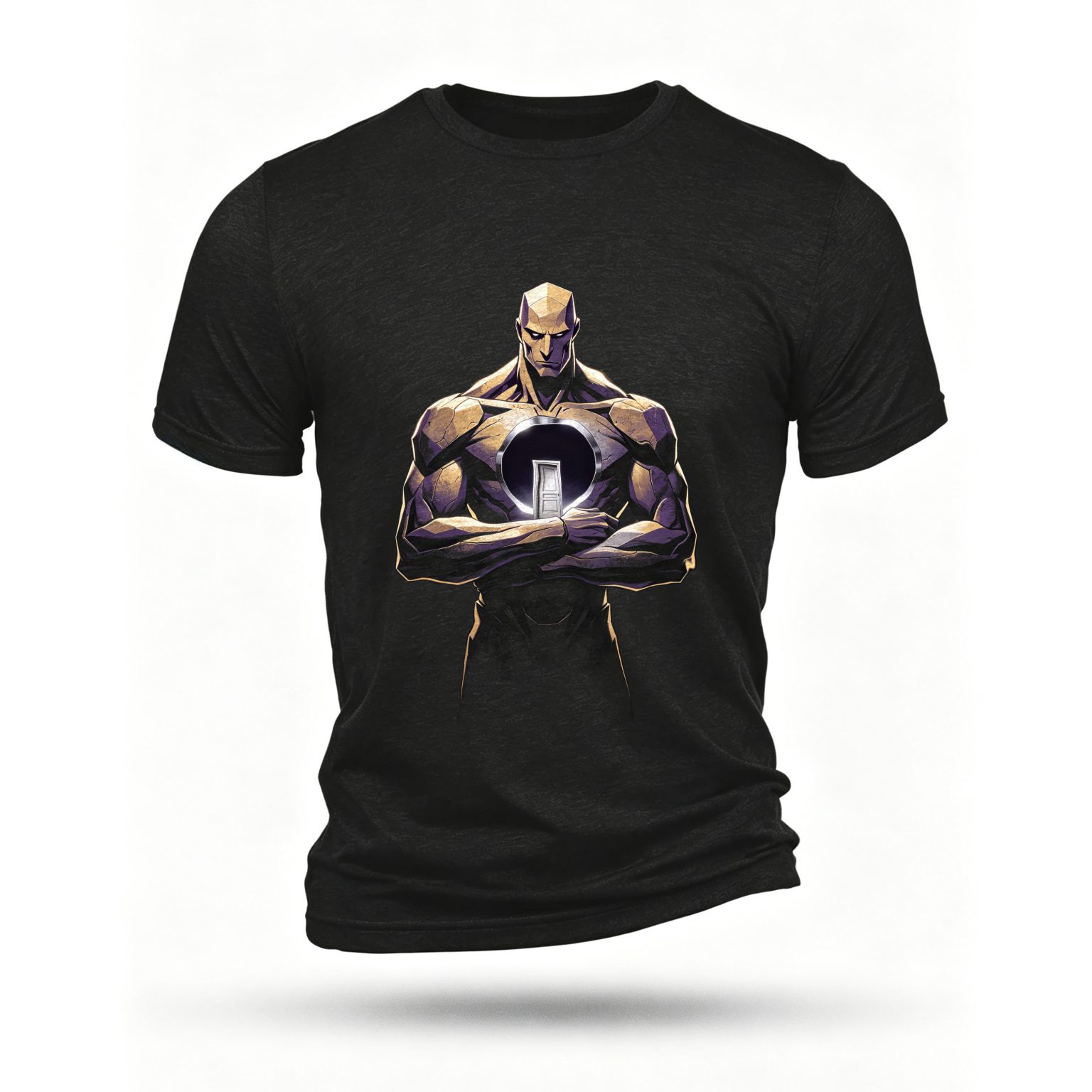 Black T-shirt, front print