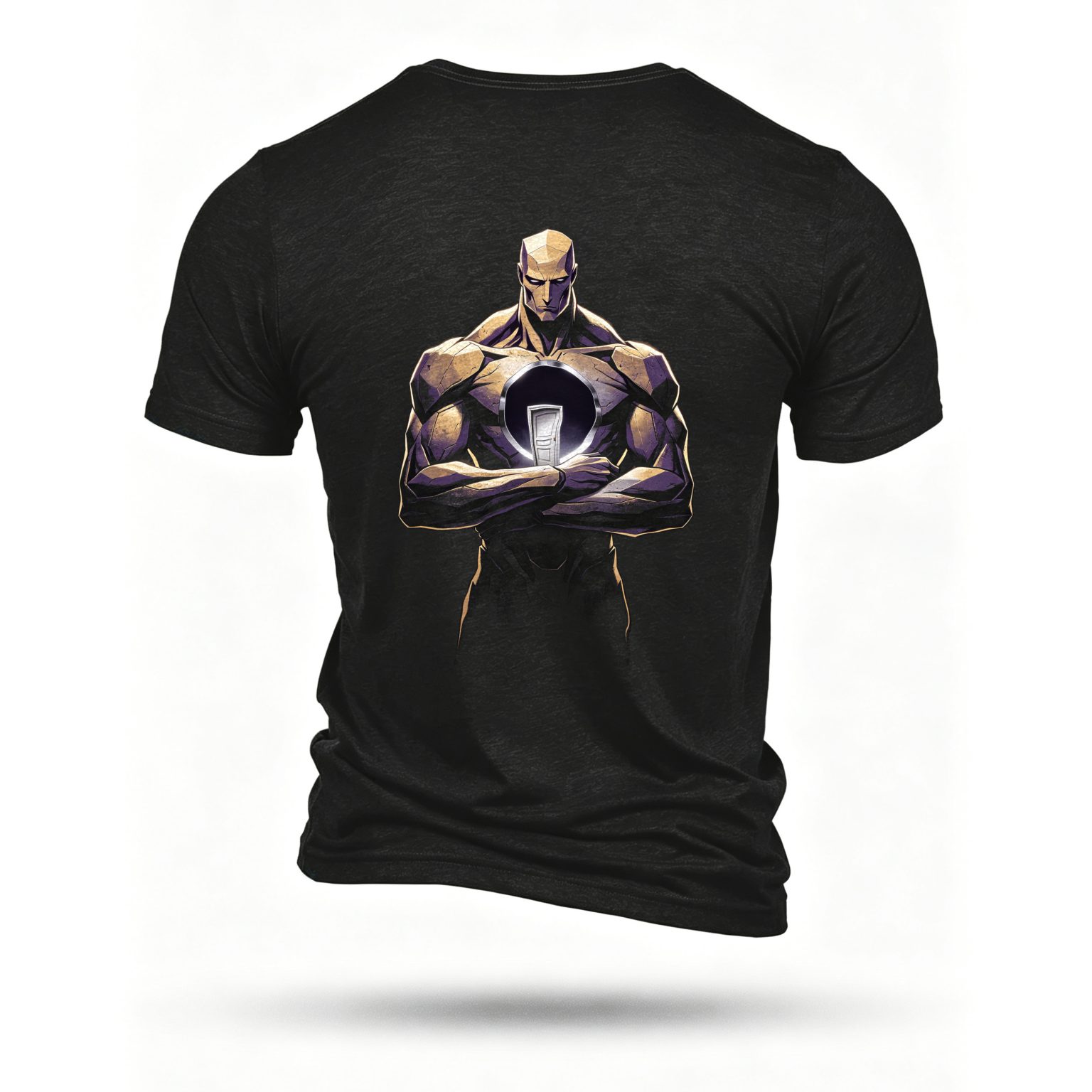 Black T-shirt, back print
