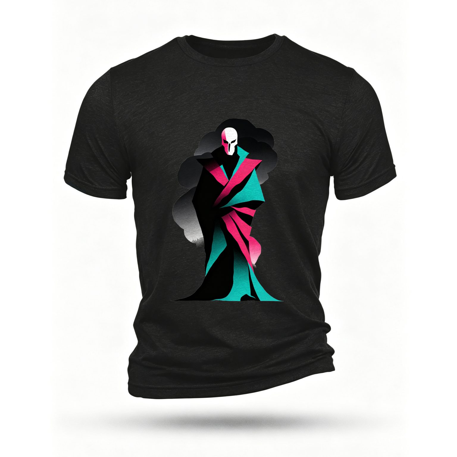 Black T-shirt, front print