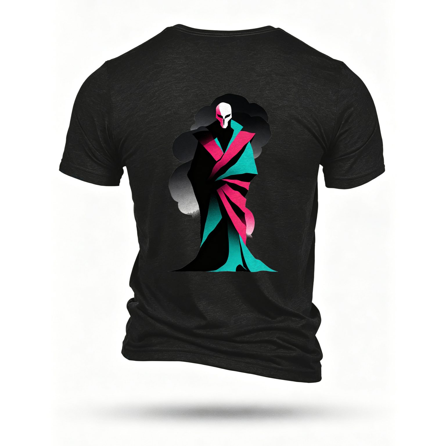 Black T-shirt, back print