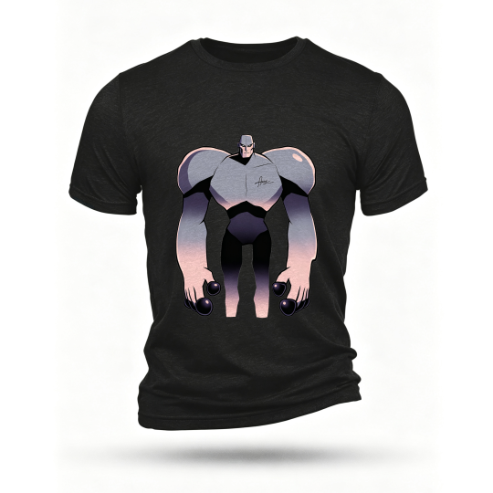 Black T-shirt, front print