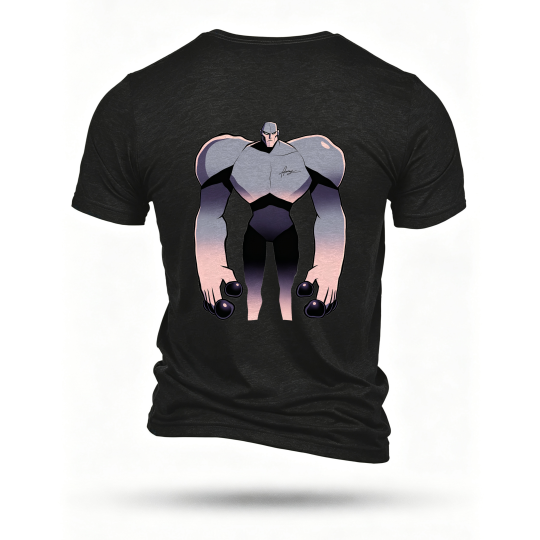 Black T-shirt, back print