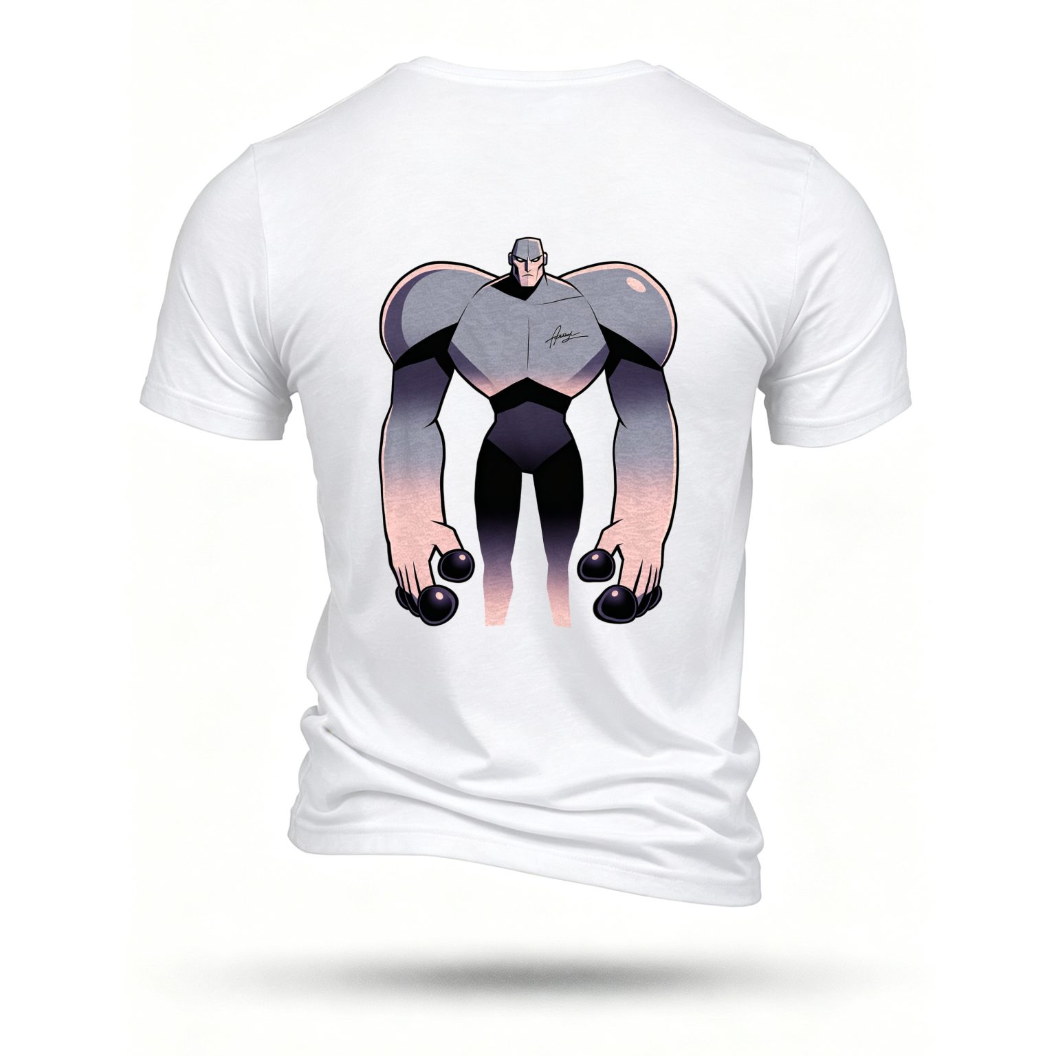 White T-shirt, back print