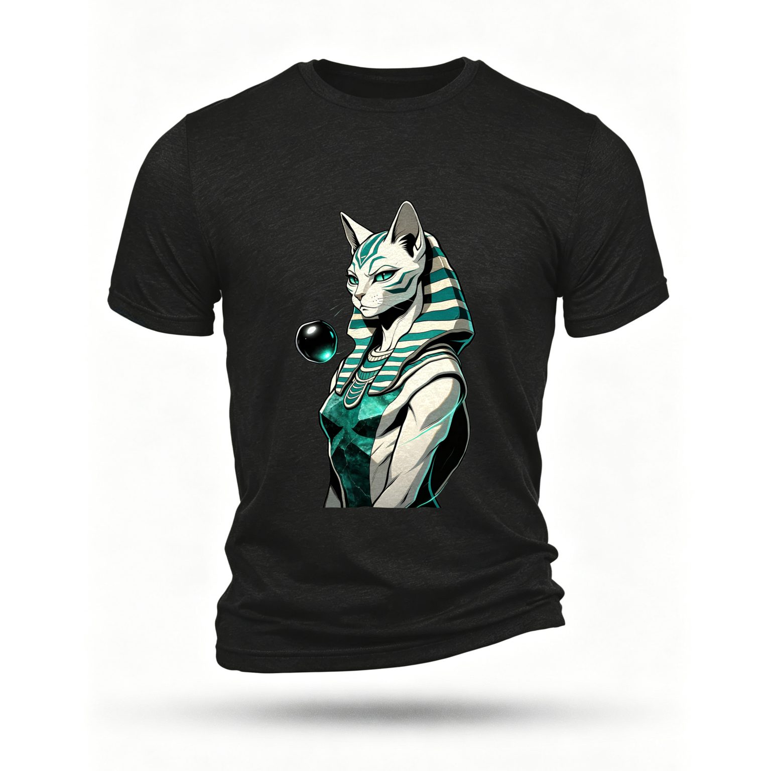 Black T-shirt, front print
