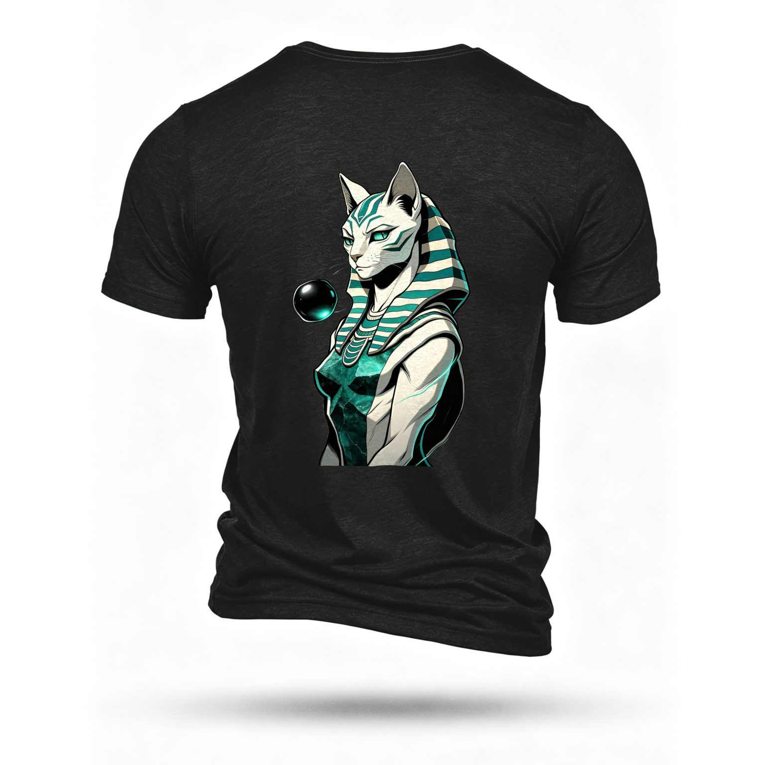 Black T-shirt, back print