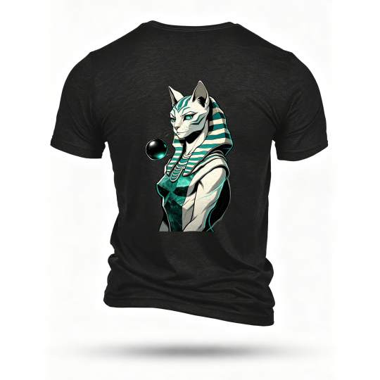 Black T-shirt, back print