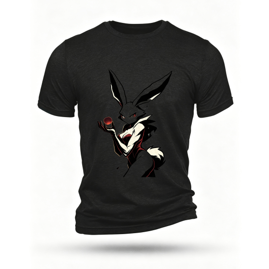 Black T-shirt, front print