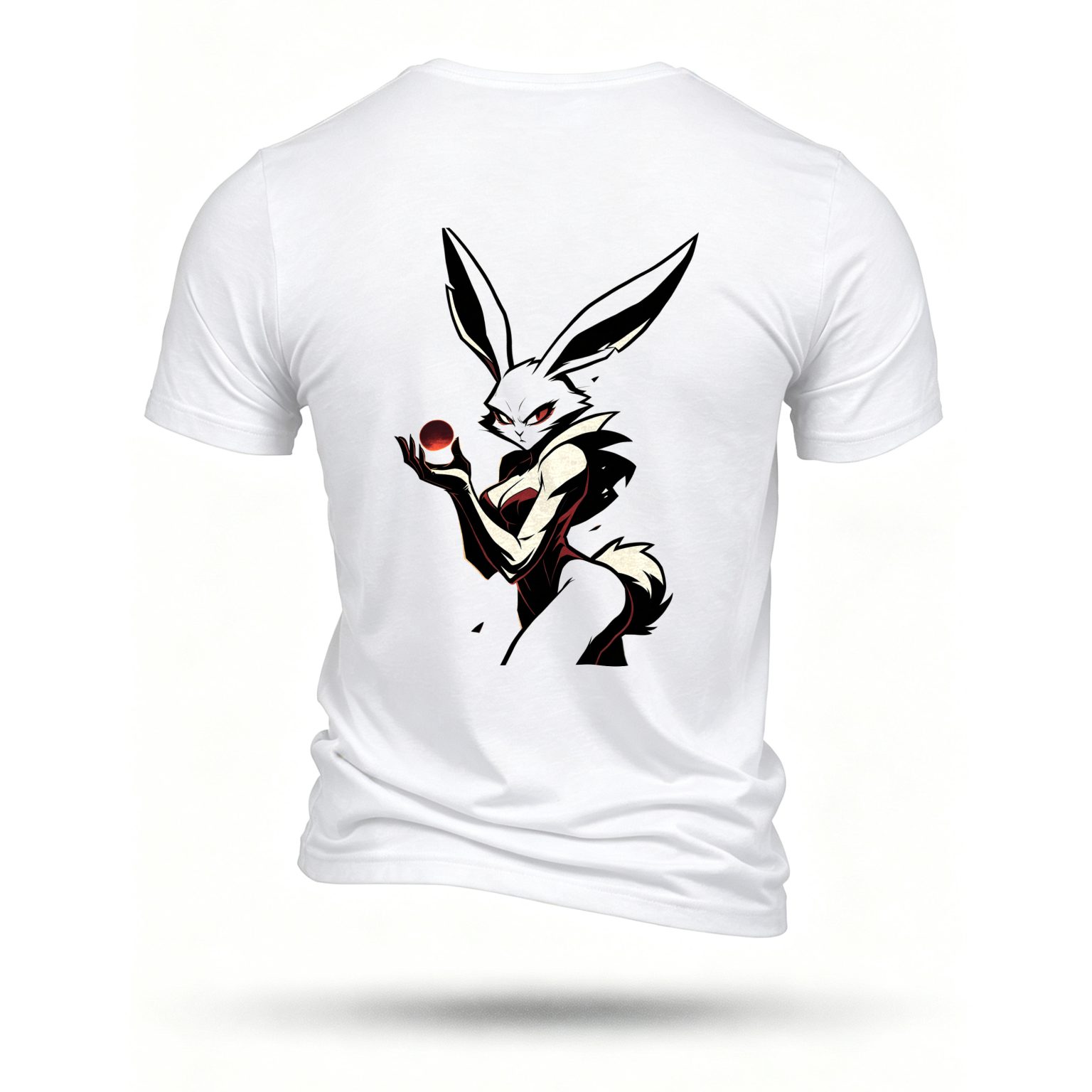 White T-shirt, back print