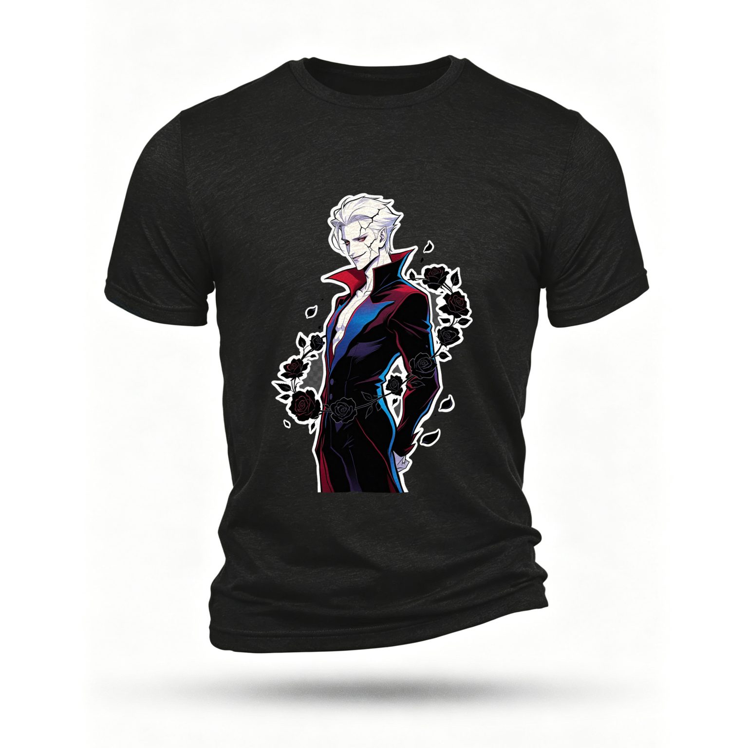 Black T-shirt, front print