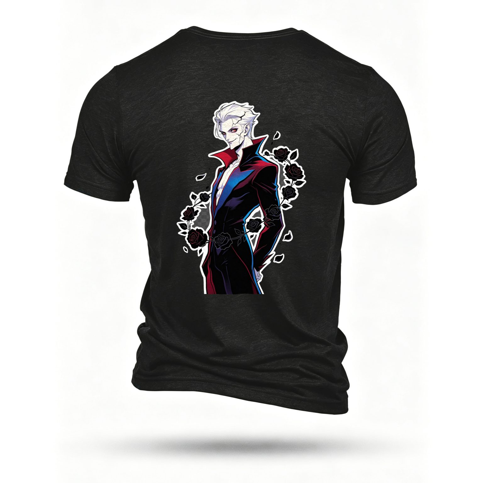 Black T-shirt, back print