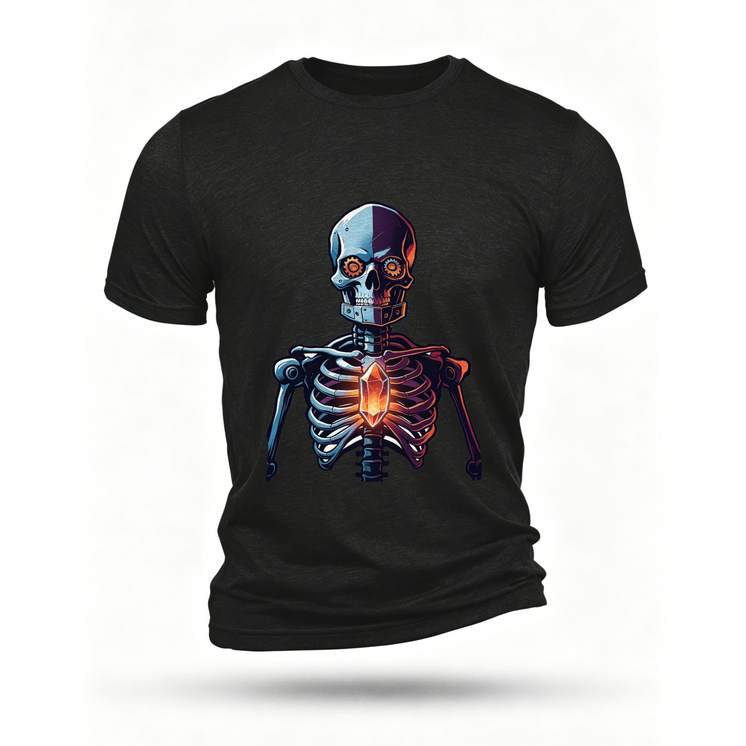 Black T-shirt, front print