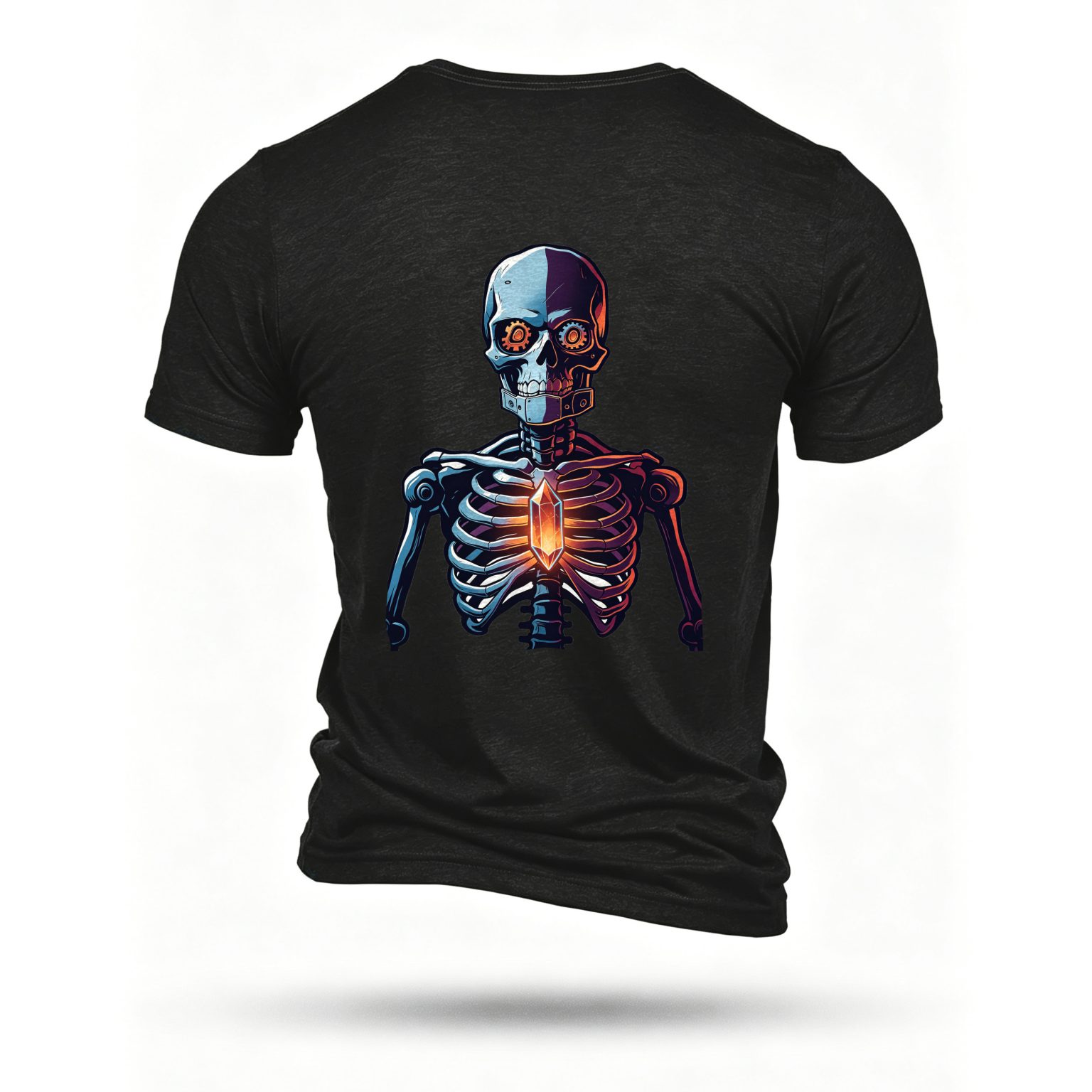 Black T-shirt, back print