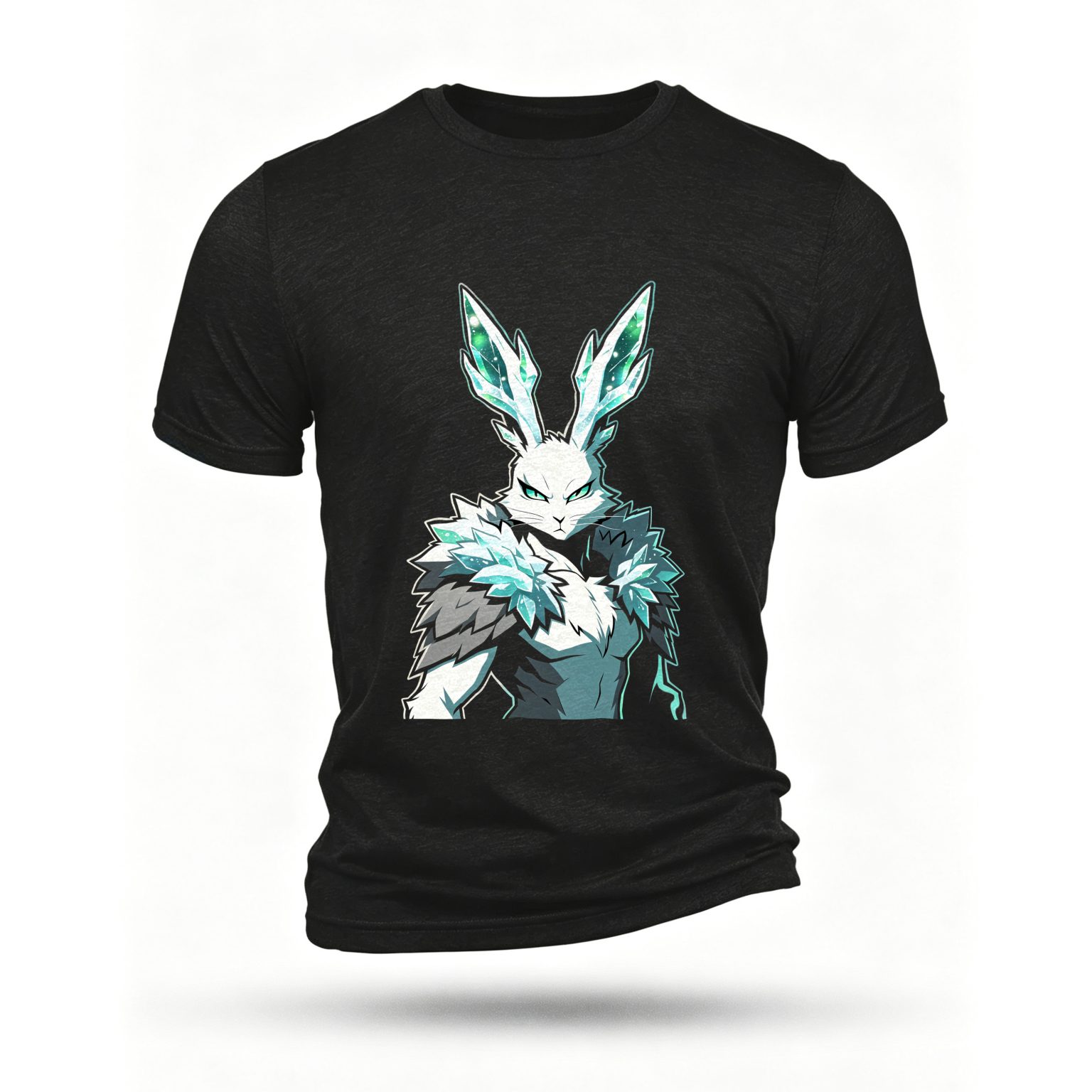 Black T-shirt, front print