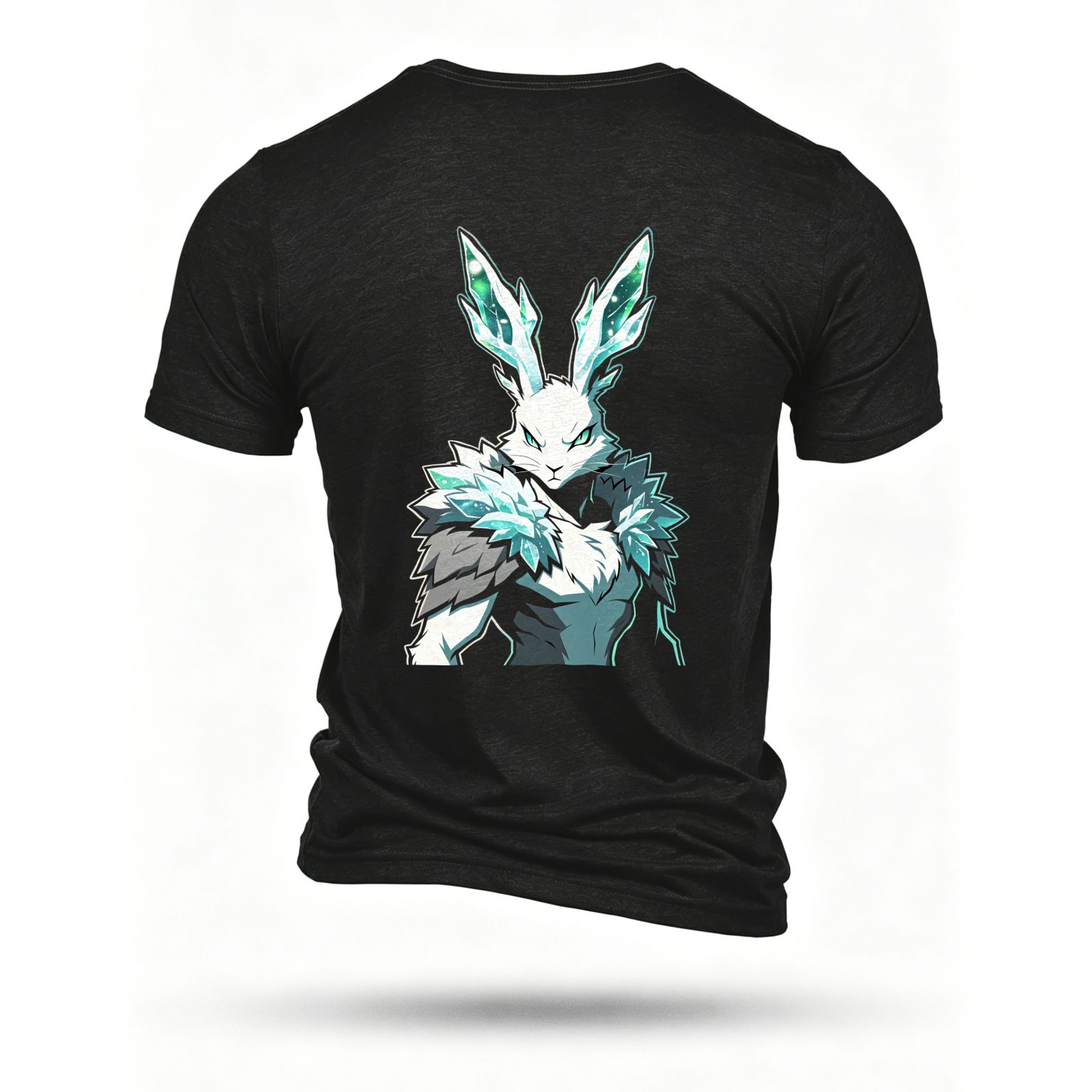 Black T-shirt, back print