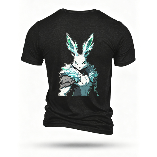 Black T-shirt, back print