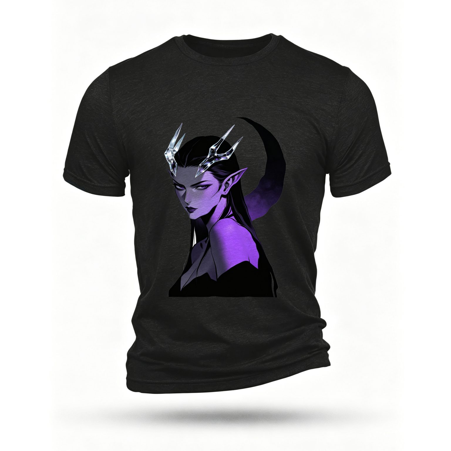 Black T-shirt, front print