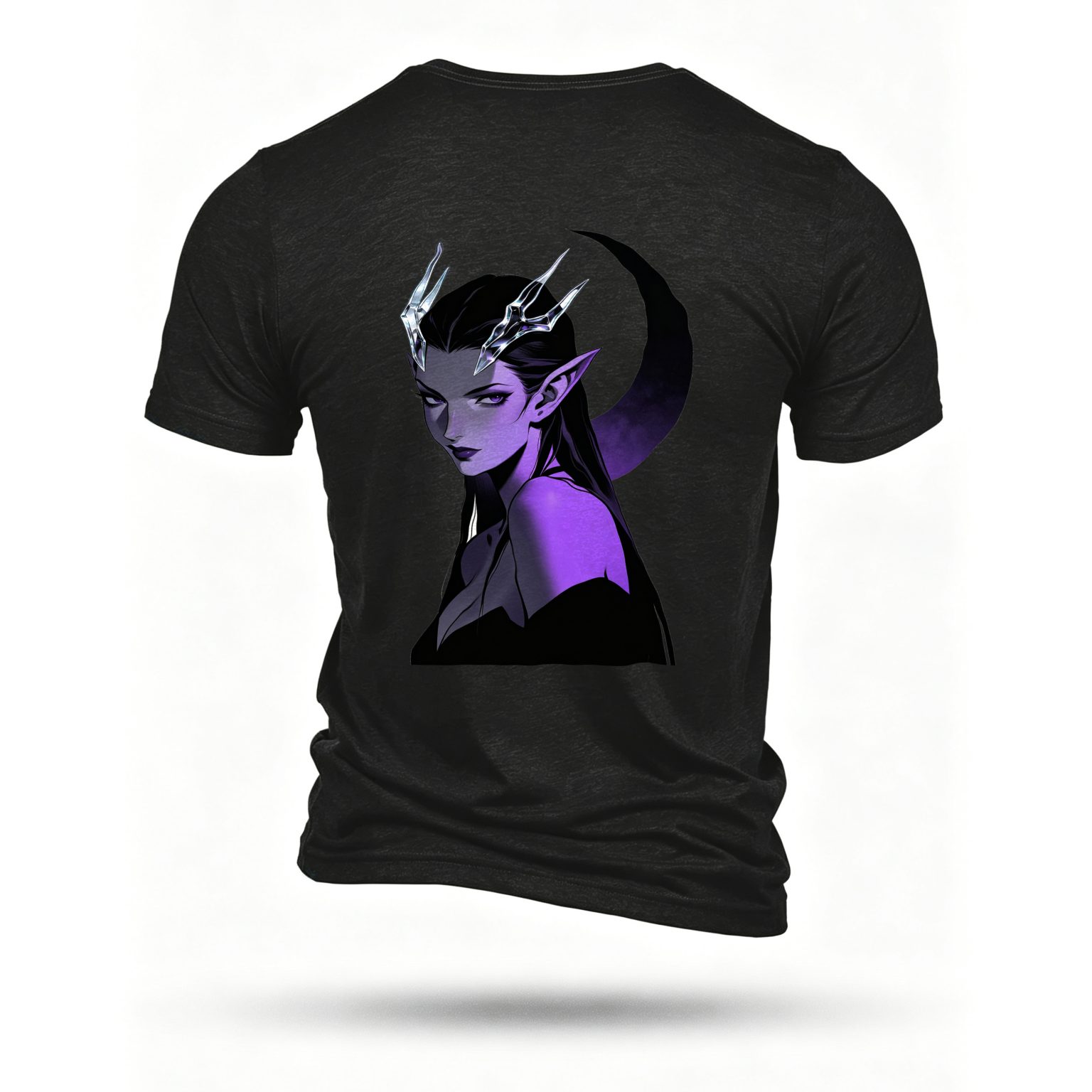 Black T-shirt, back print