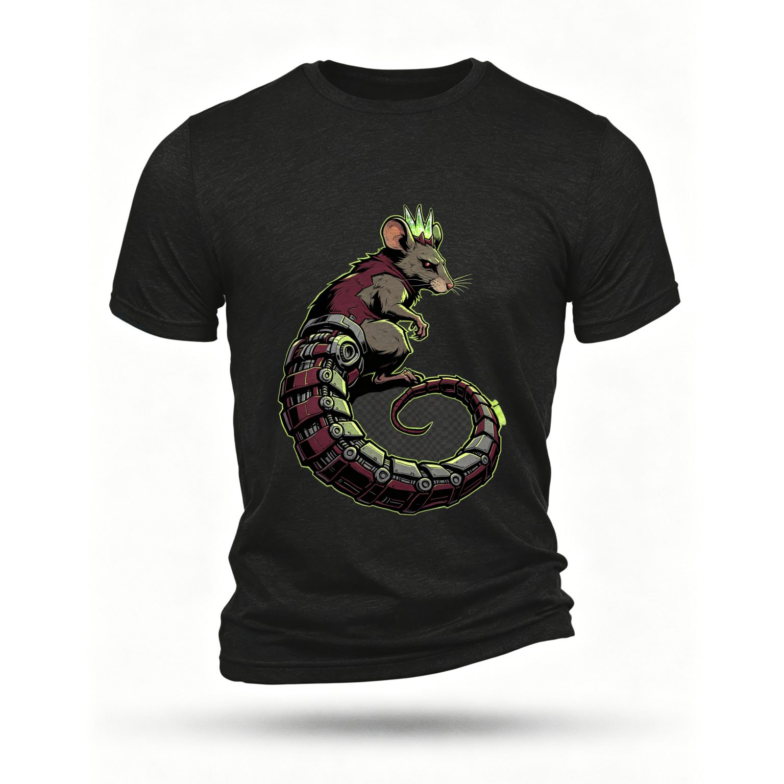 Black T-shirt, front print