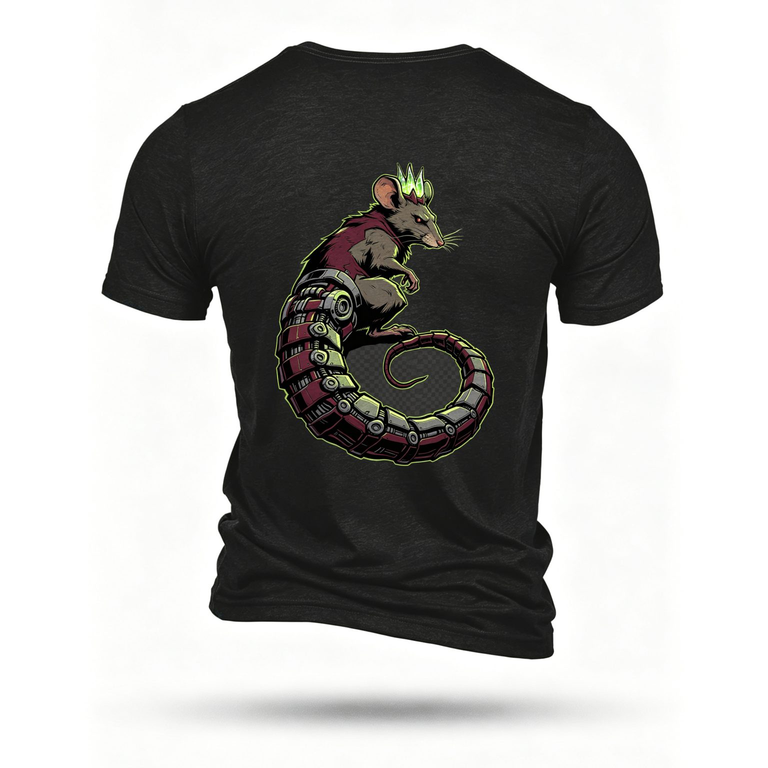 Black T-shirt, back print