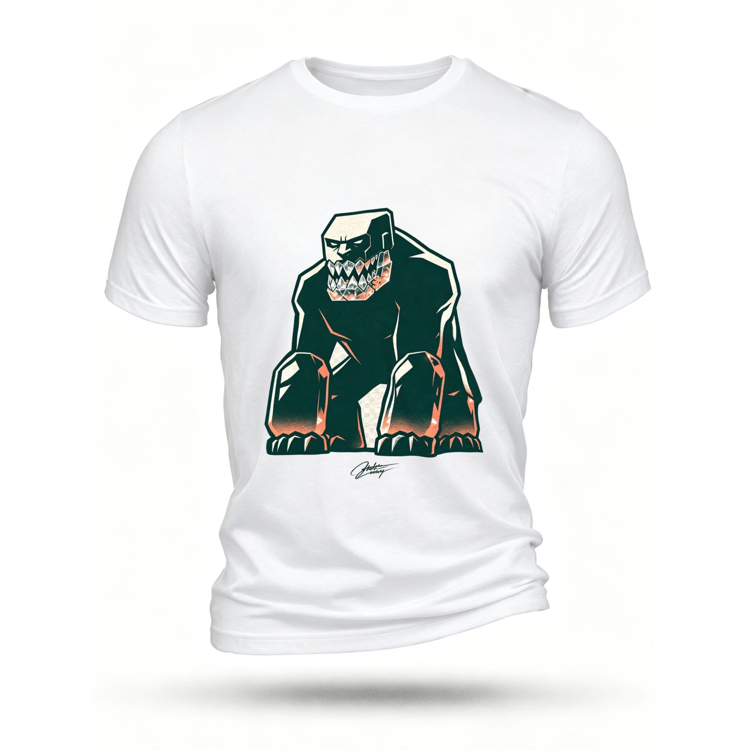 White T-shirt, front print