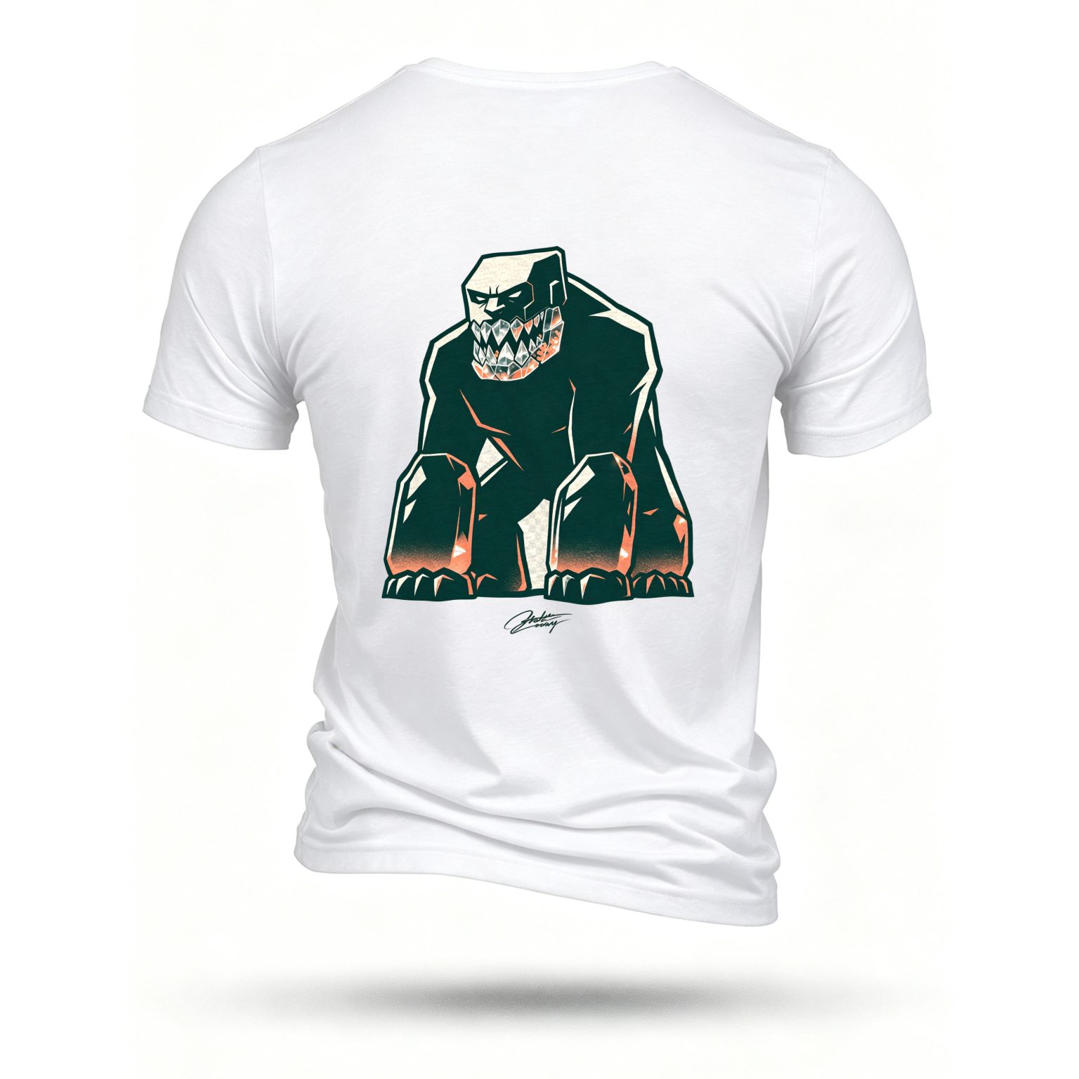 White T-shirt, back print