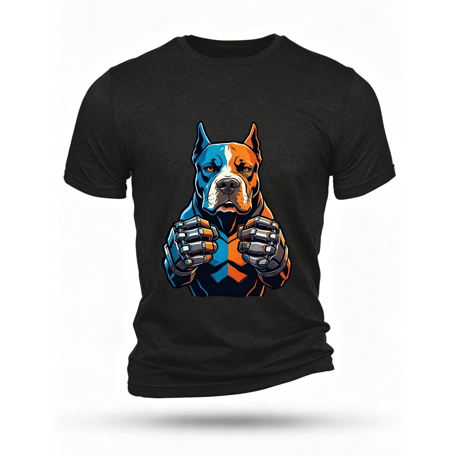 Black T-shirt, front print