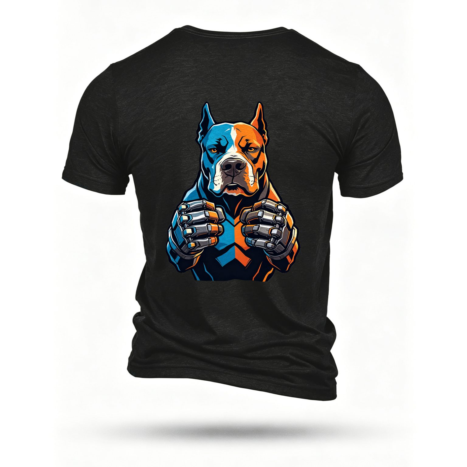 Black T-shirt, back print