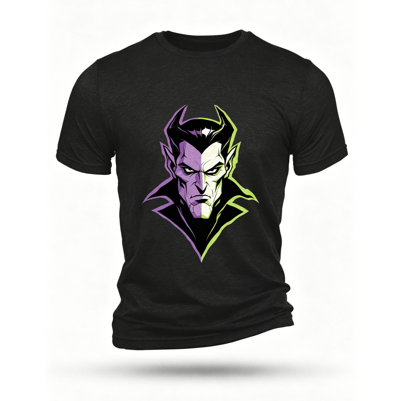 Black T-shirt, front print