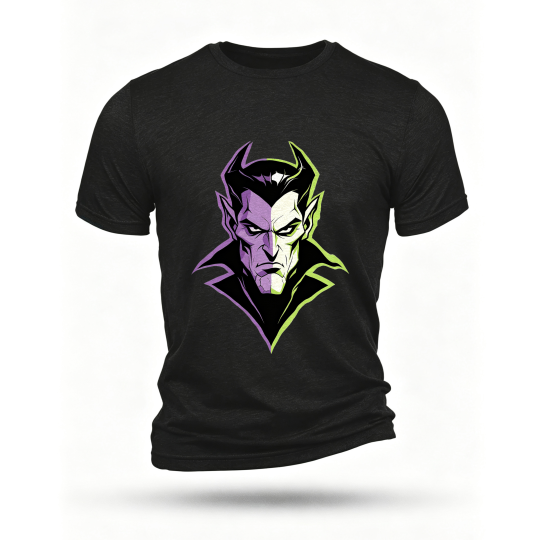 Black T-shirt, front print