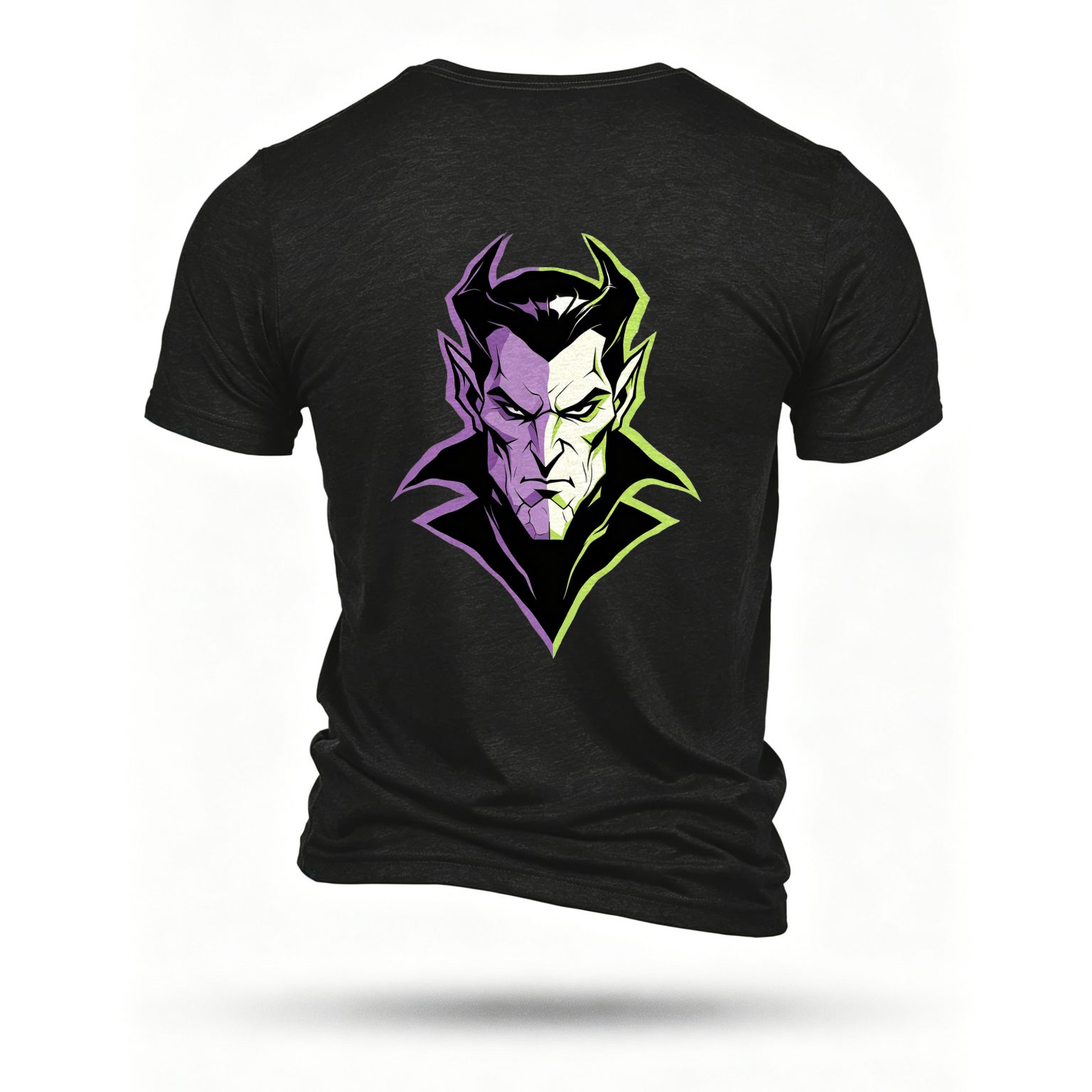 Black T-shirt, back print