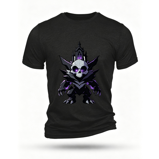 Black T-shirt, front print