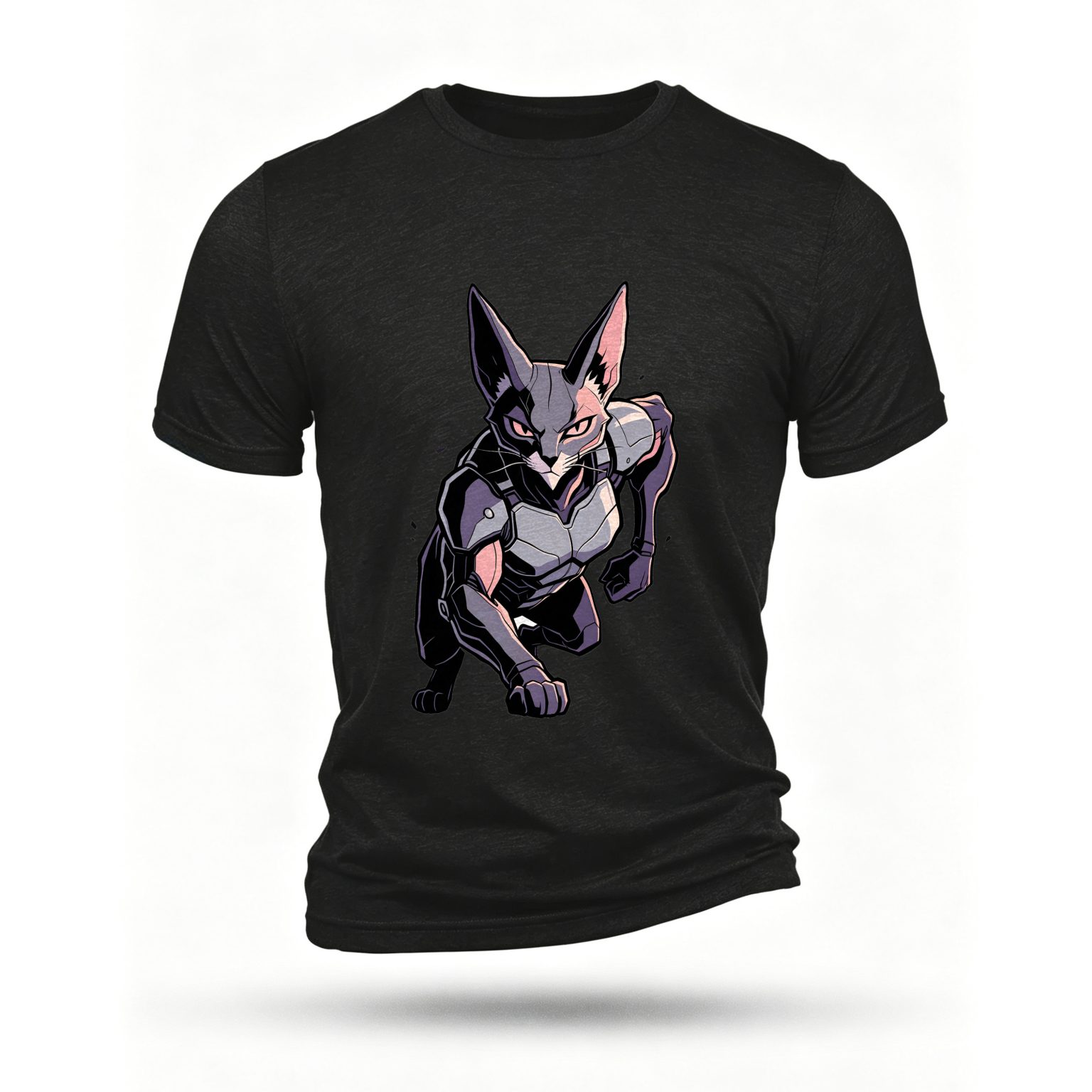 Black T-shirt, front print