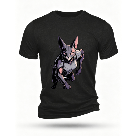 Black T-shirt, front print