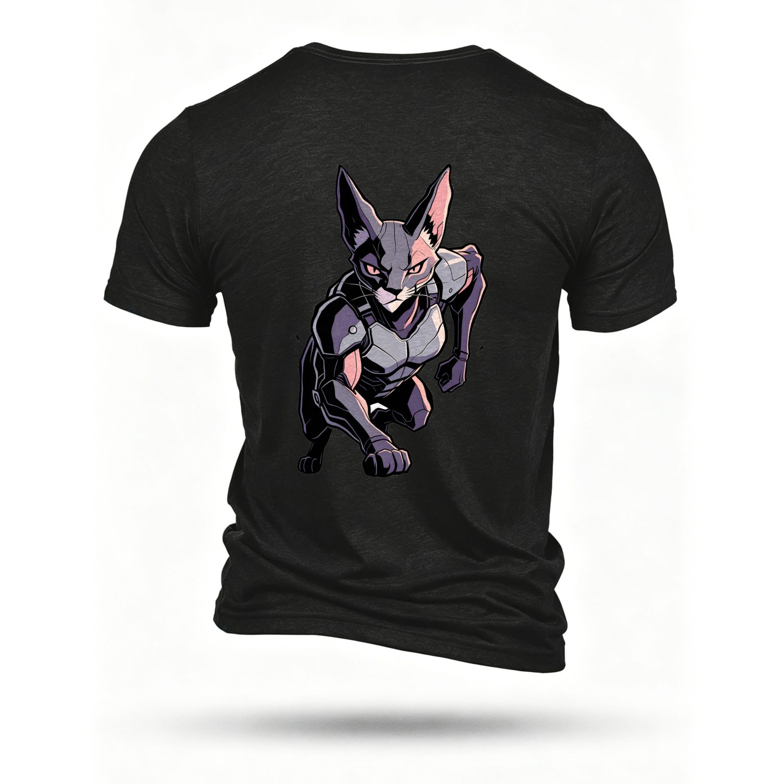 Black T-shirt, back print