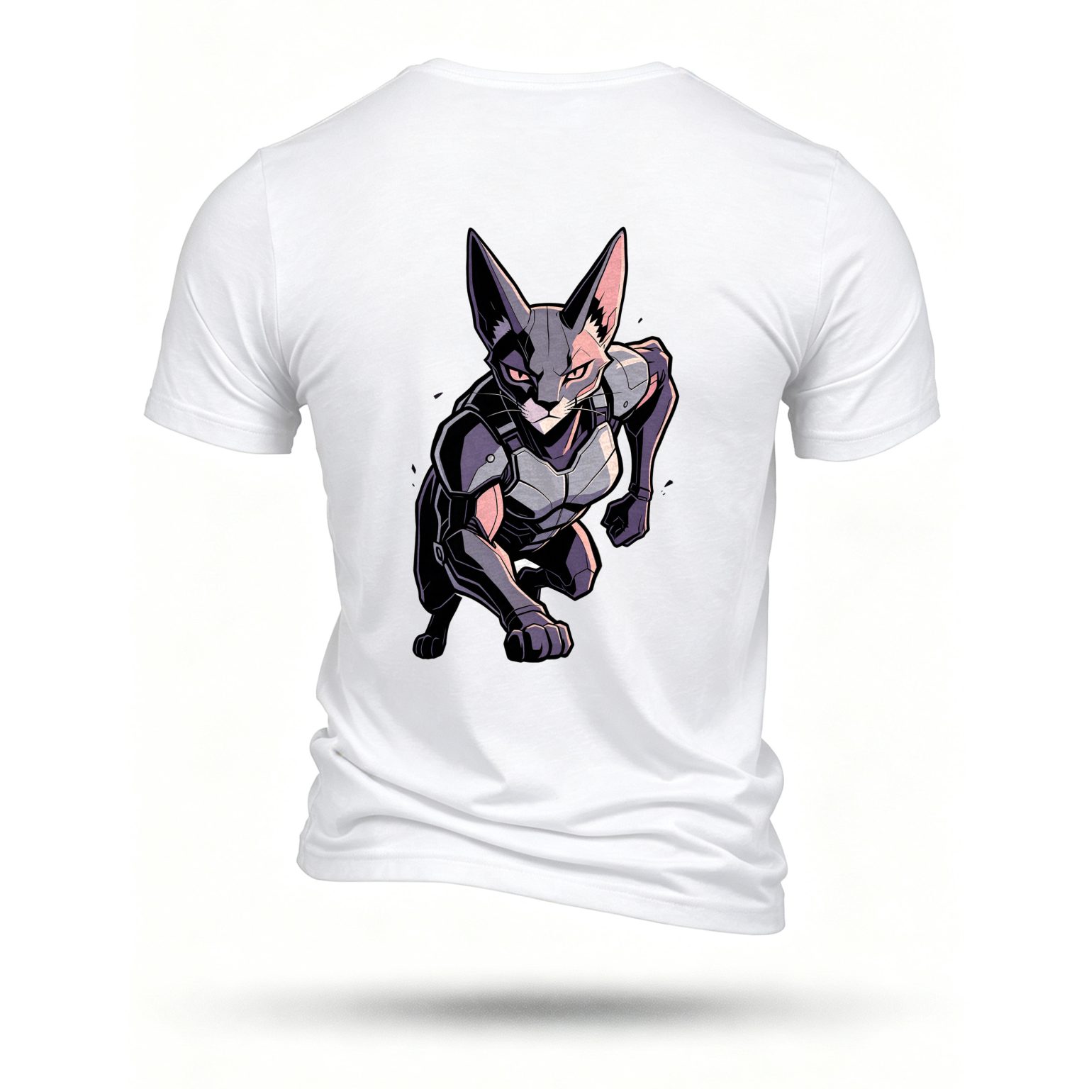 White T-shirt, back print