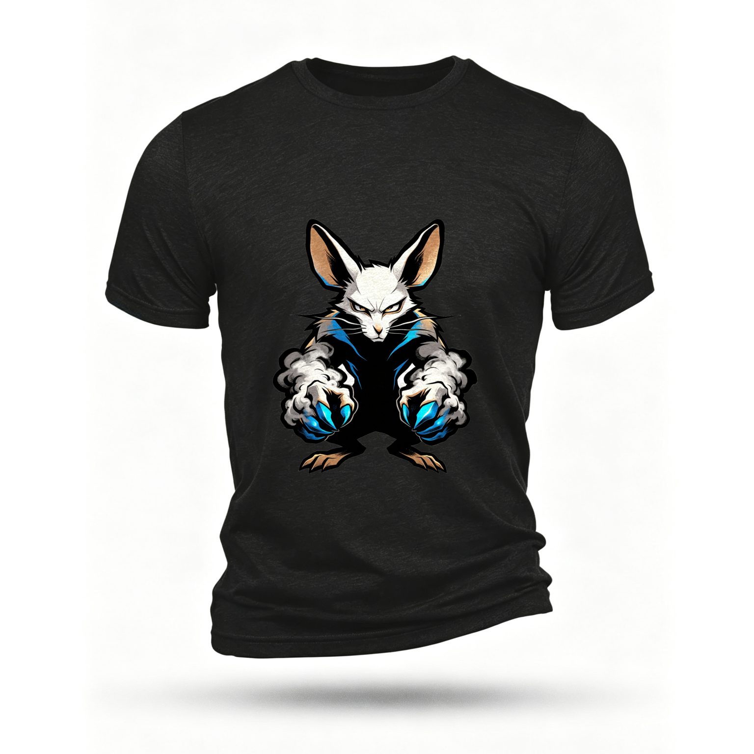 Black T-shirt, front print