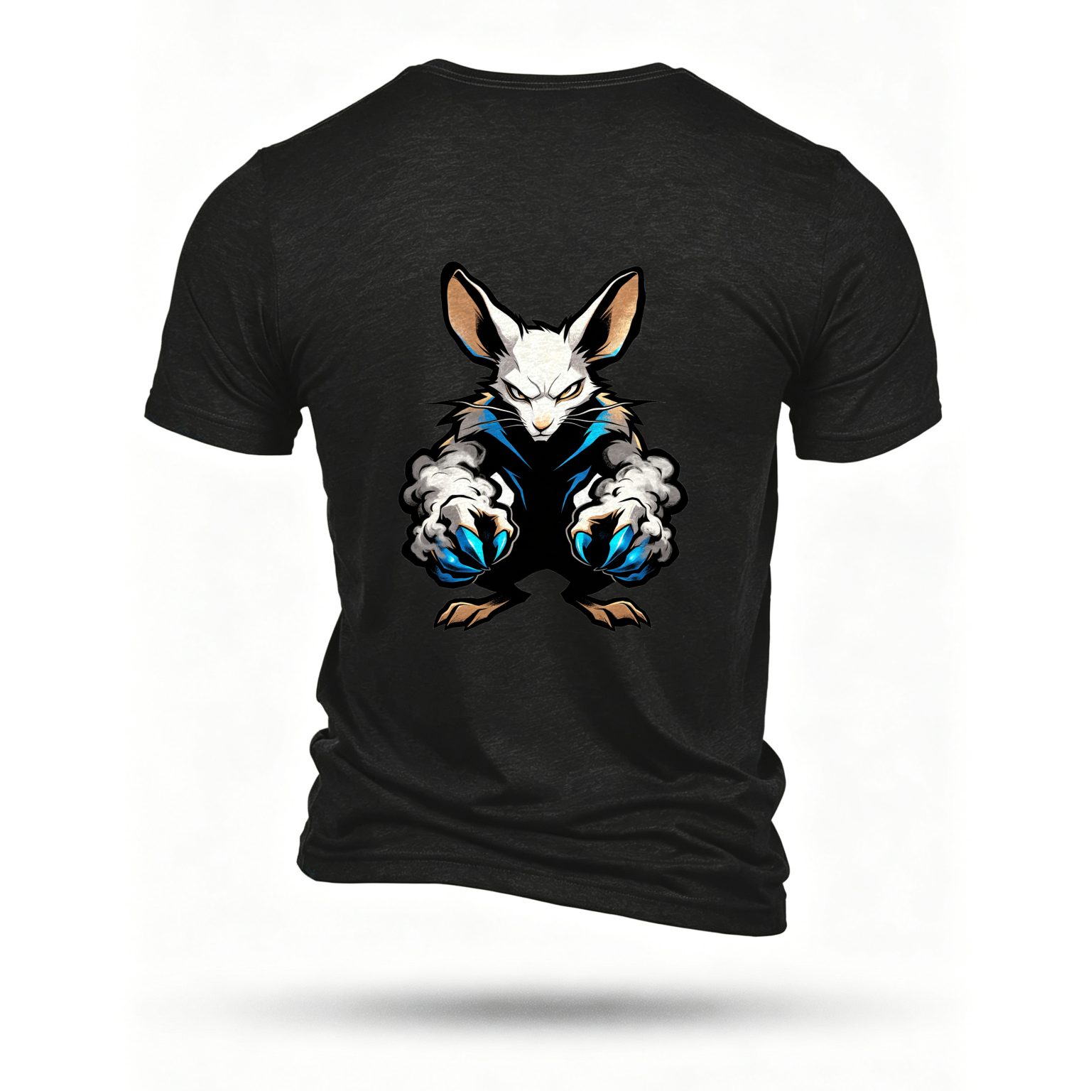 Black T-shirt, back print
