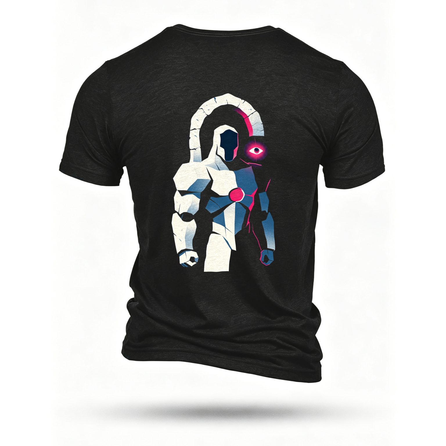 Black T-shirt, back print