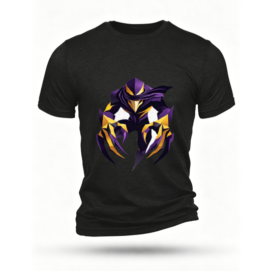 Black T-shirt, front print