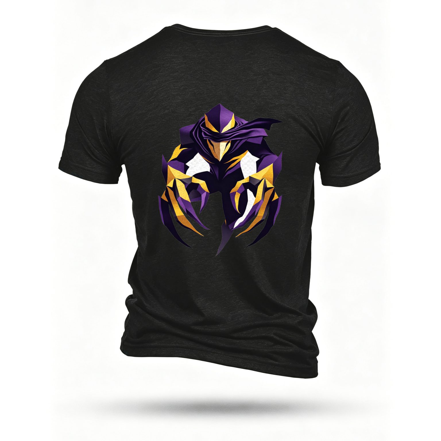 Black T-shirt, back print
