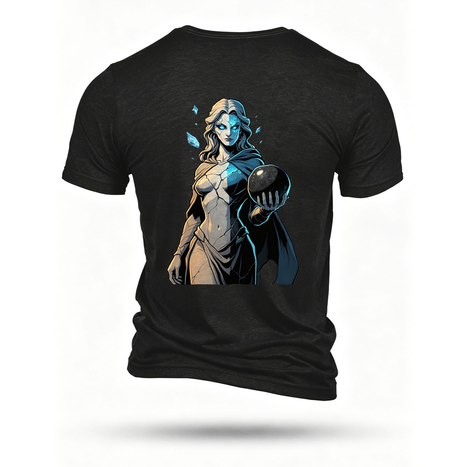Black T-shirt, back print