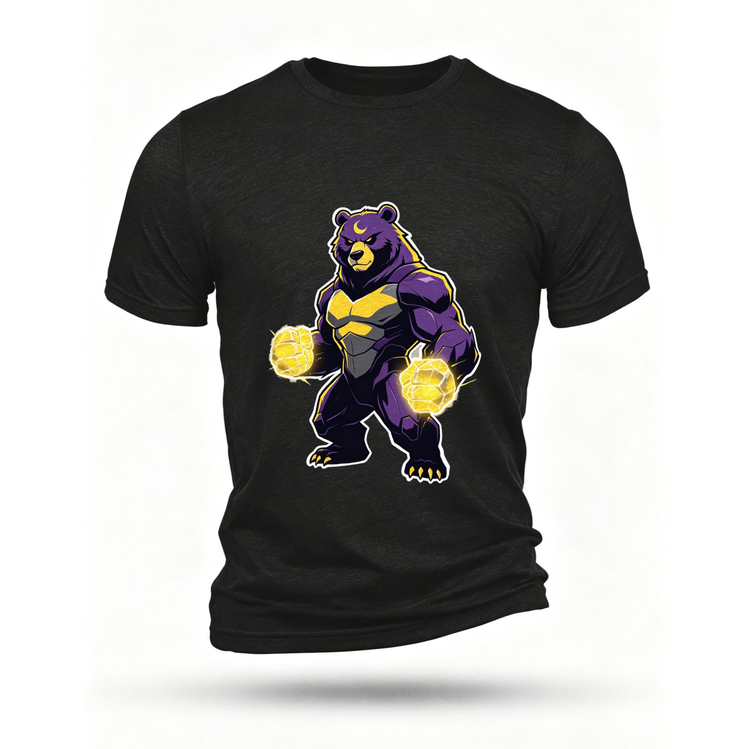 Black T-shirt, front print