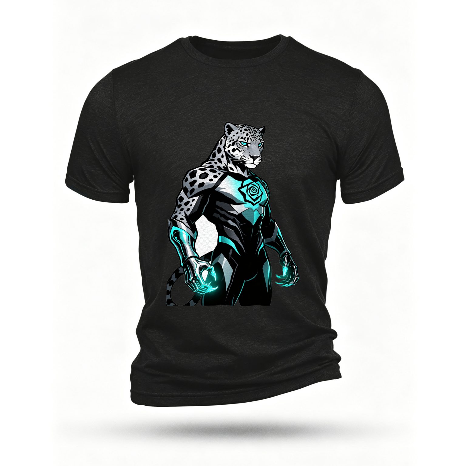 Black T-shirt, front print
