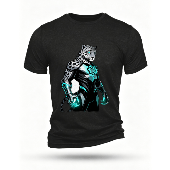 Black T-shirt, front print