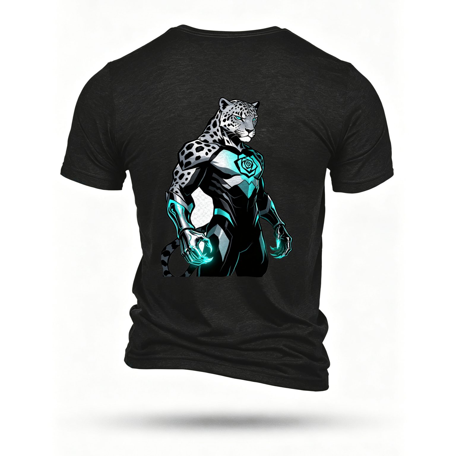 Black T-shirt, back print